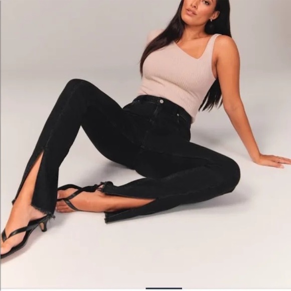 Abercrombie & Fitch Denim - Abercrombie Skinny High Rise Split Hem Jeans - 26 Petite